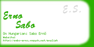 erno sabo business card